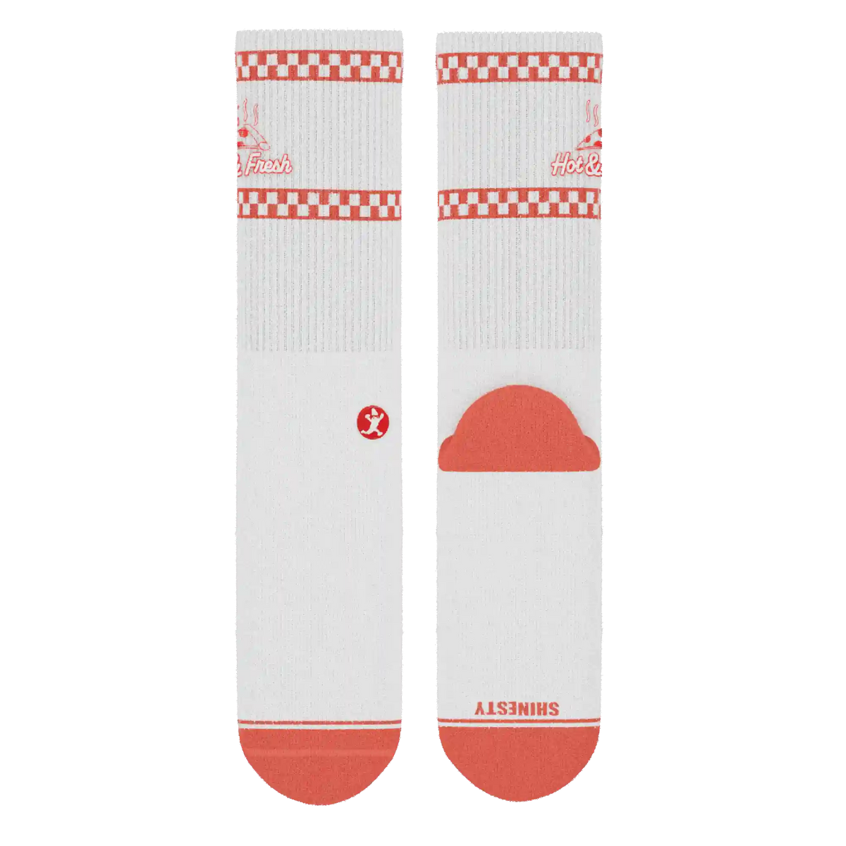 The Hot & Fresh | Pizza Box Heel Hammock™ Crew Socks