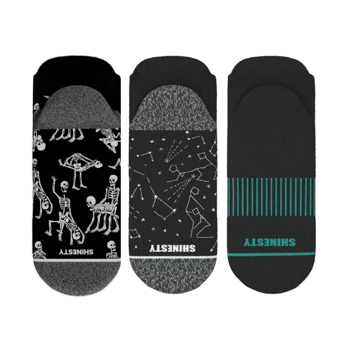 The Mostly Black | Heel Hammock™ Ankle Socks 3 Pack