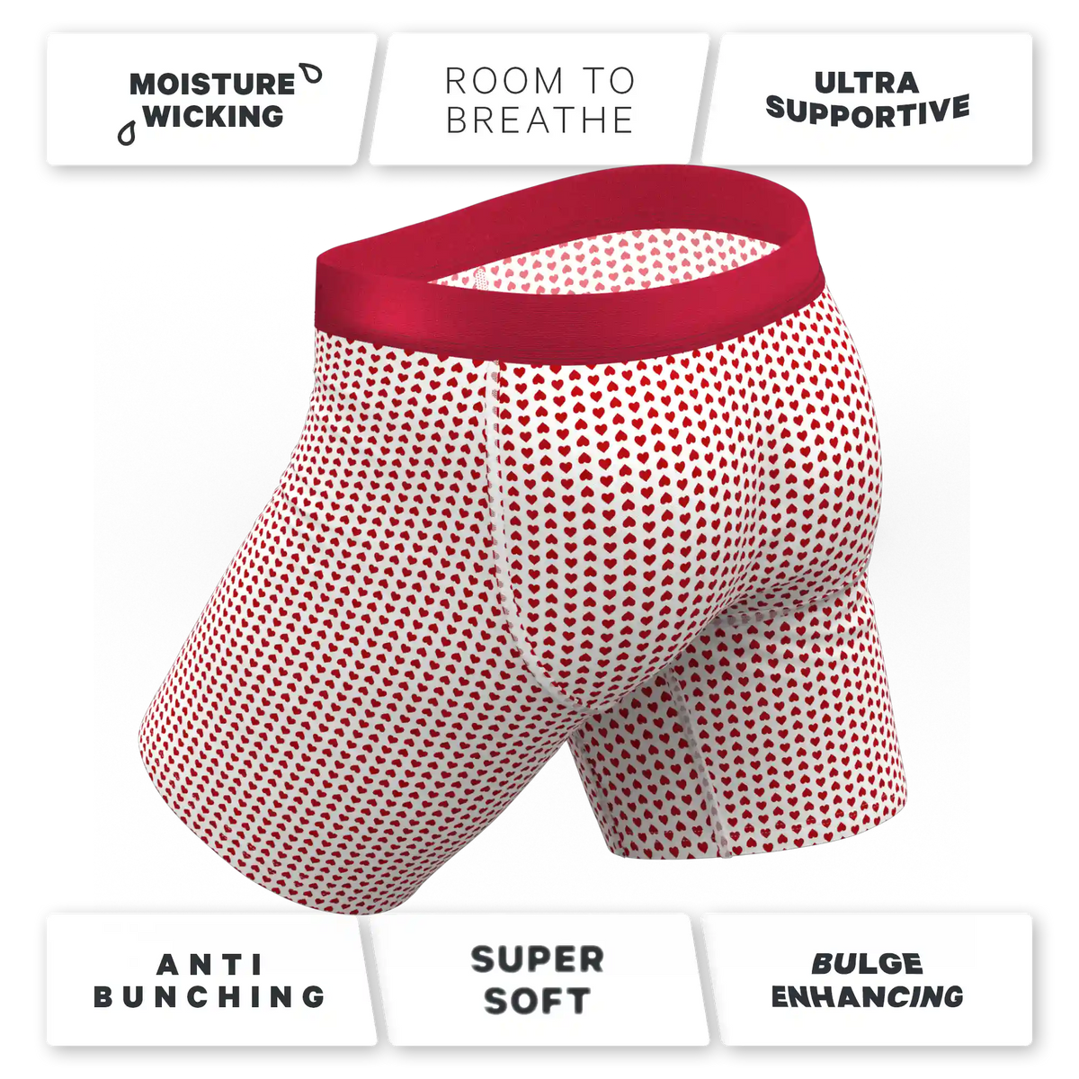 The Date Night | Valentine's Day Bow Ball Hammock® Boxer - Long Leg