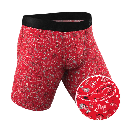 The Outlaw | Naughty Paisley Ball Hammock® Boxer - Long Leg