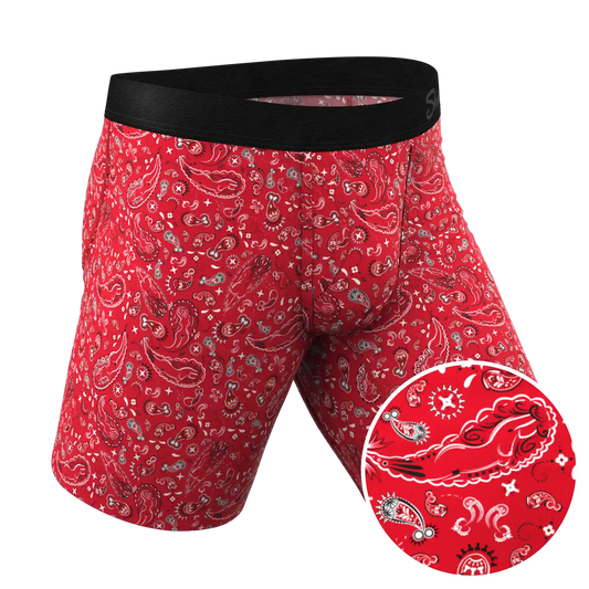 The Outlaw | Naughty Paisley Ball Hammock® Boxer - Long Leg