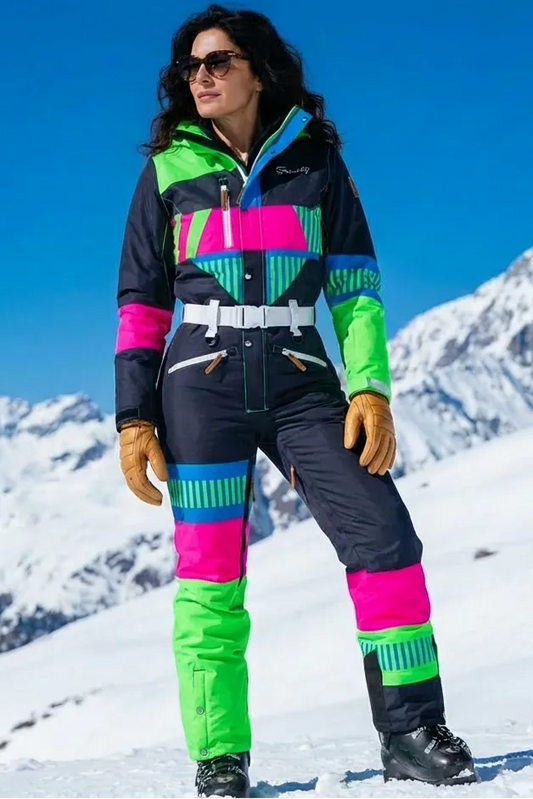 The Steep And Deep | Retro Black Women's One Piece Ski Suit
