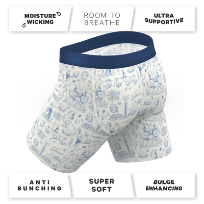 The Hot Cottontail | Easter Toile Ball Hammock® Boxer - Long Leg