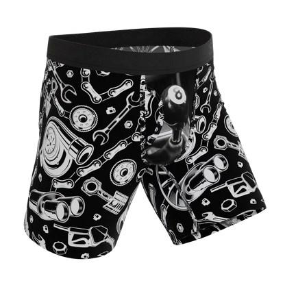 The Gear Head | Stick Shift Ball Hammock® Boxer - Long Leg