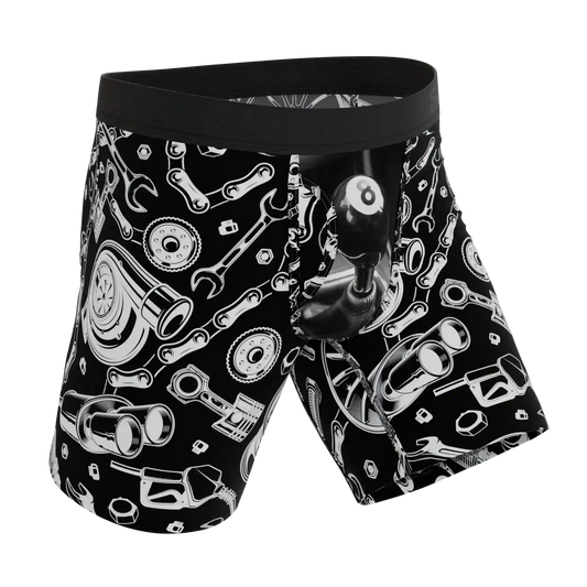 The Gear Head | Stick Shift Ball Hammock® Boxer - Long Leg