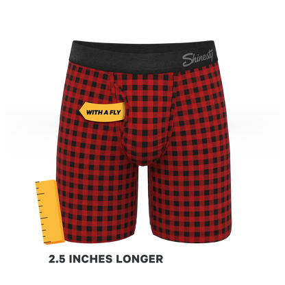 The Cardinal | Micro Buffalo Check Ball Hammock® Boxer - Long Leg