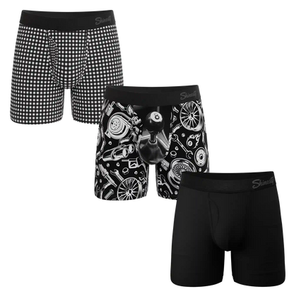 The Checkered Past | Ball Hammock® Pouch Boxer Briefs with Fly 3 Pack