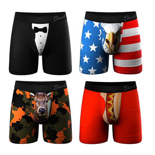 The Gentlemans Choice | Best Sellers Ball Hammock® Pouch Underwear With Fly 4 Pack