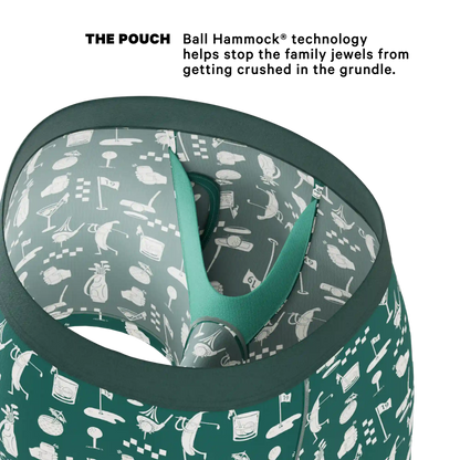 The Mulligan | Green Golf Ball Hammock® Pouch Underwear With Fly
