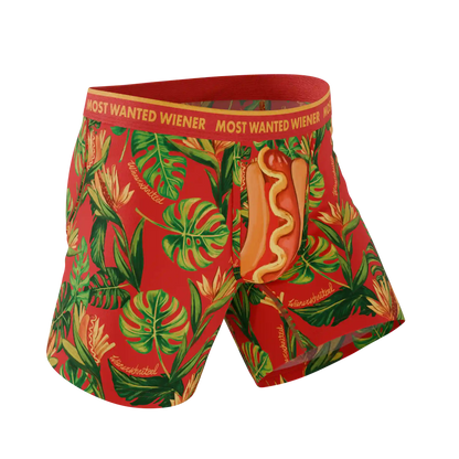 The Wiener In Paradise | Shinesty X Wienerschnitzel Tropical Ball Hammock® Pouch Underwear