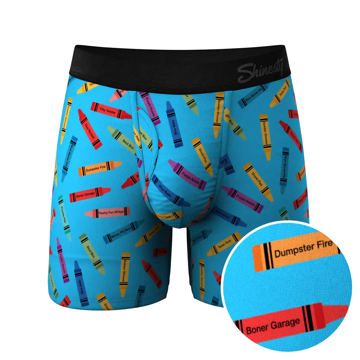 The 69 Pack | Crayon Print Ball Hammock® Pouch Underwear With Fly