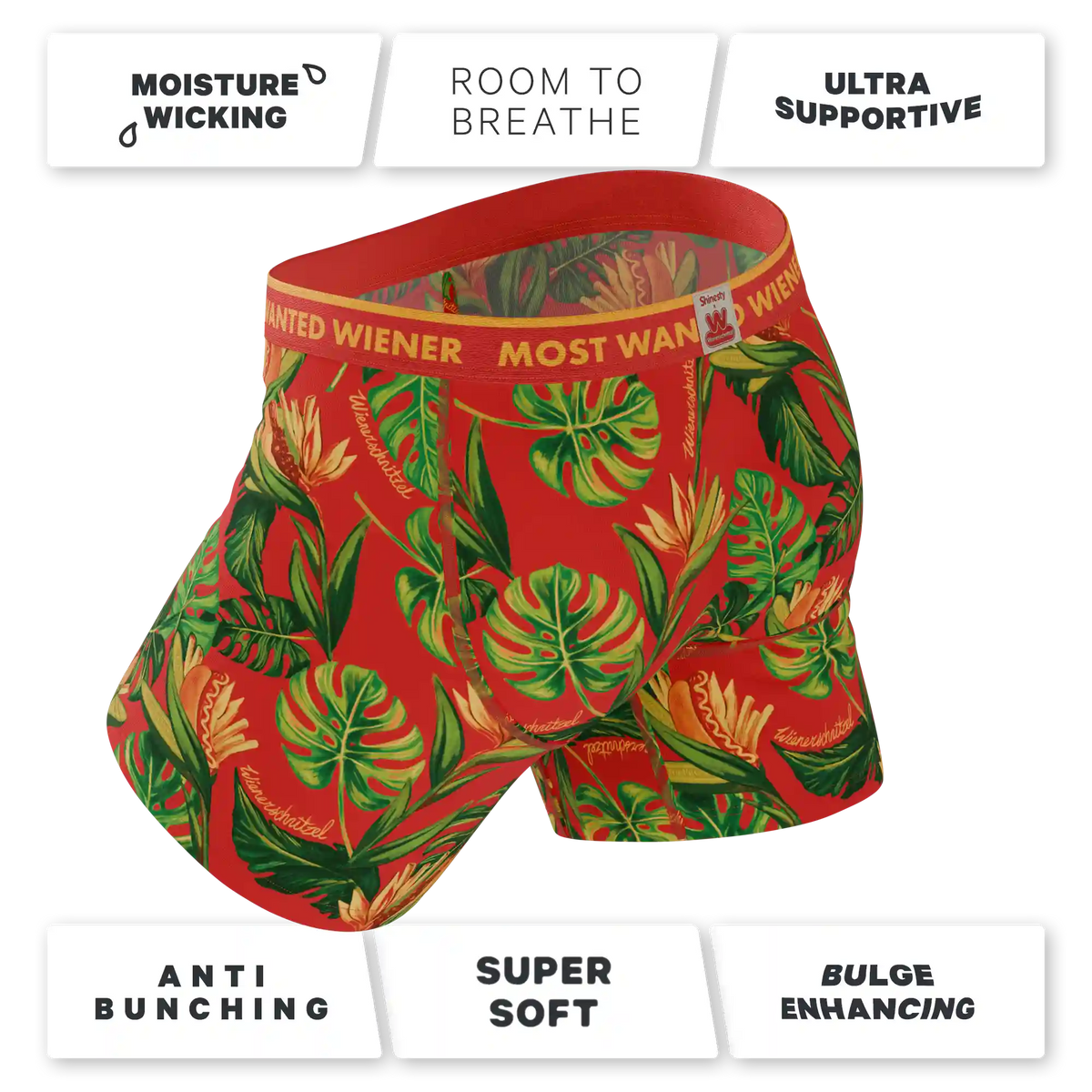 The Wiener In Paradise | Shinesty X Wienerschnitzel Tropical Ball Hammock® Pouch Underwear With Fly