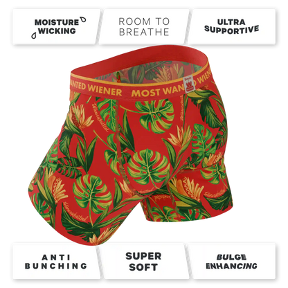 The Wiener In Paradise | Shinesty X Wienerschnitzel Tropical Ball Hammock® Pouch Underwear With Fly