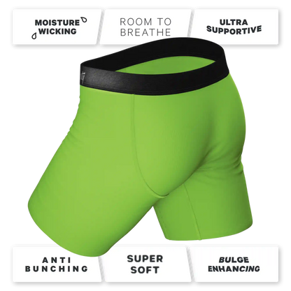 The Supernova | Bright Green Ball Hammock® Boxer - Long Leg