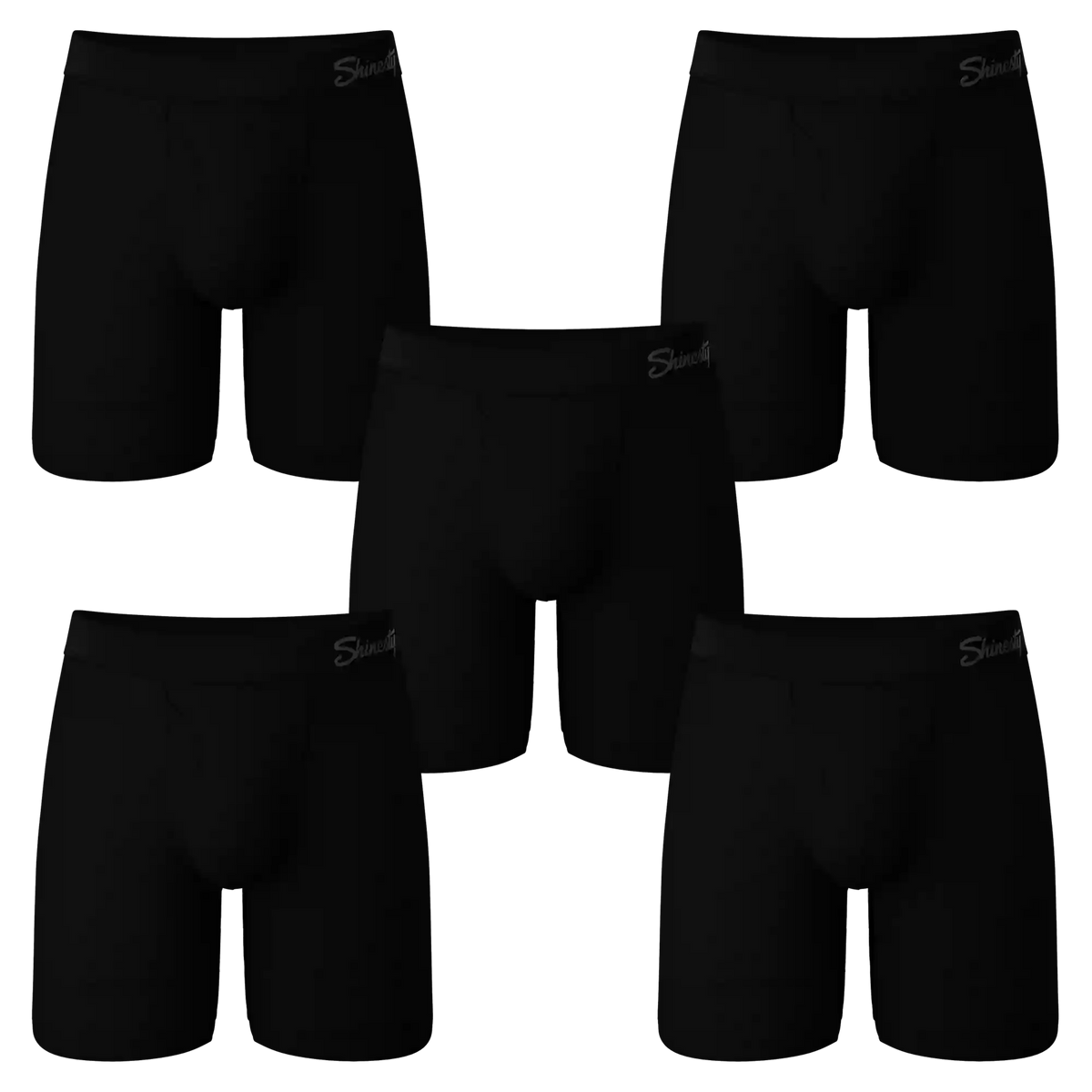 The Threat Level Midnight | Long Leg Black Ball Hammock® Pouch Underwear With Fly 5 Pack