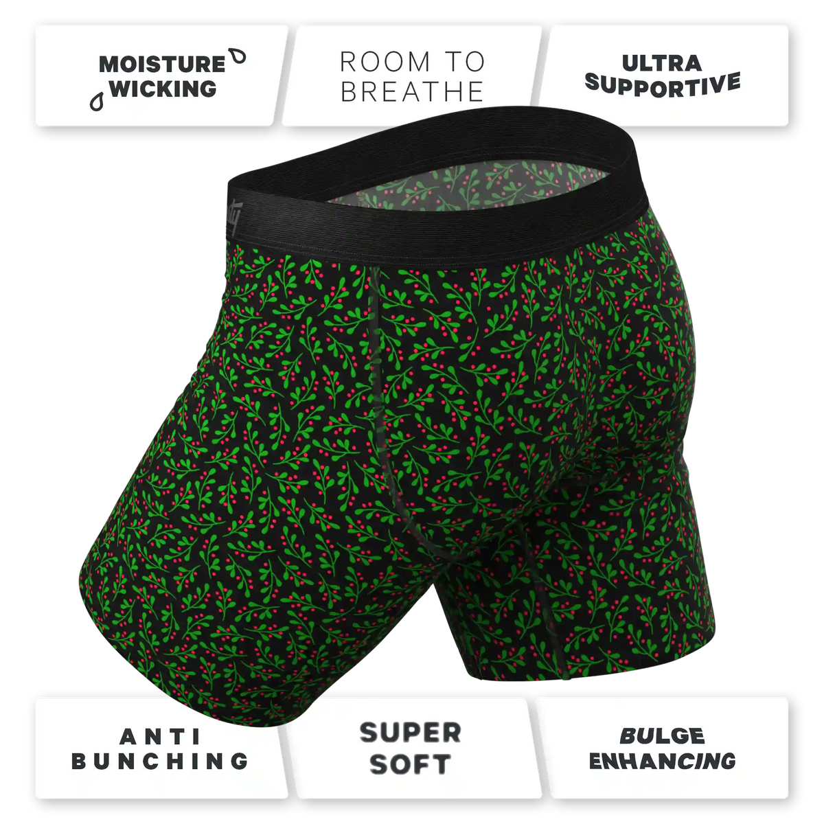 The Kiss Me There | Mistletoe Ball Hammock® Boxer - Long Leg