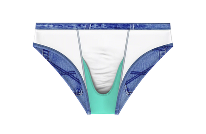 The Daytona Dong Sarong | Denim Print Swim Brief