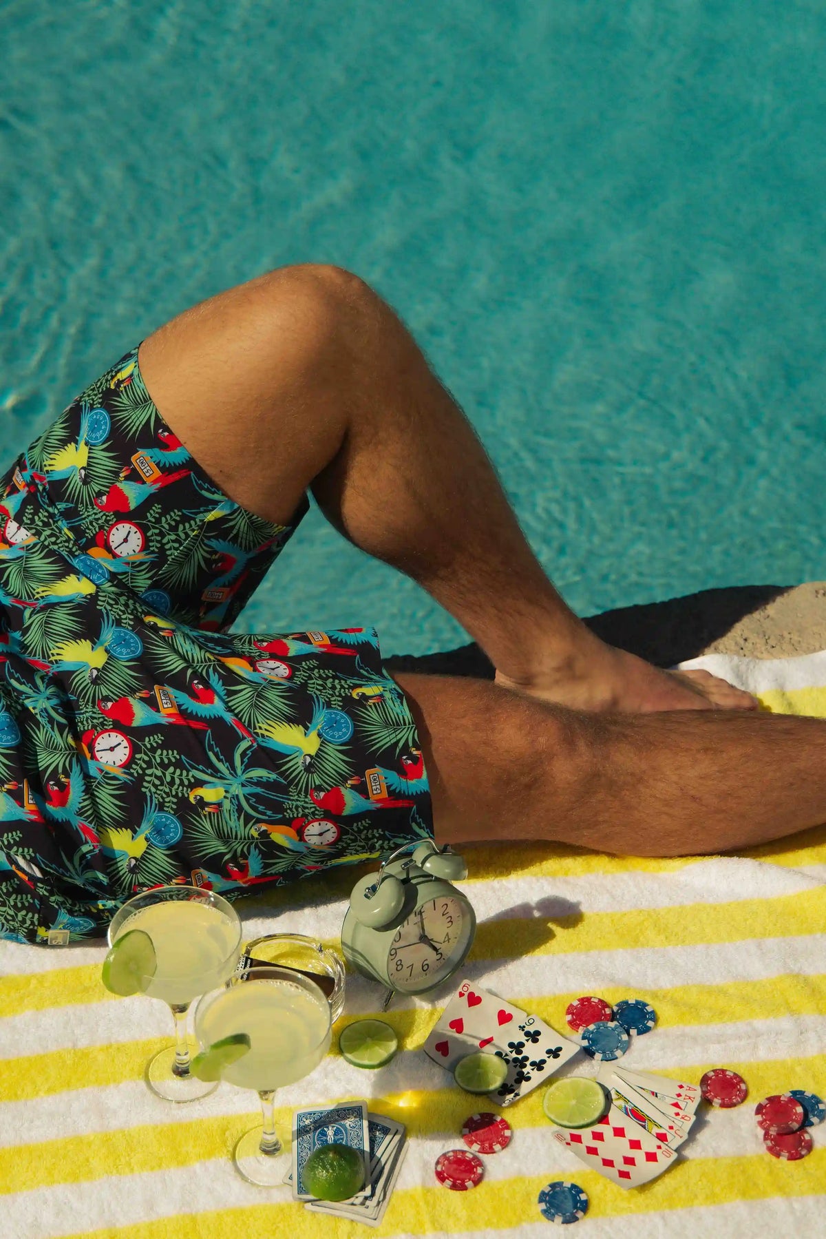 The 5 O'Clock Somewhere | Margaritaville® Ball Hammock® Pouch 8" Swim Trunks