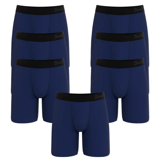 The Big Blue | Long Leg Ball Hammock® Pouch Underwear With Fly 7 Pack