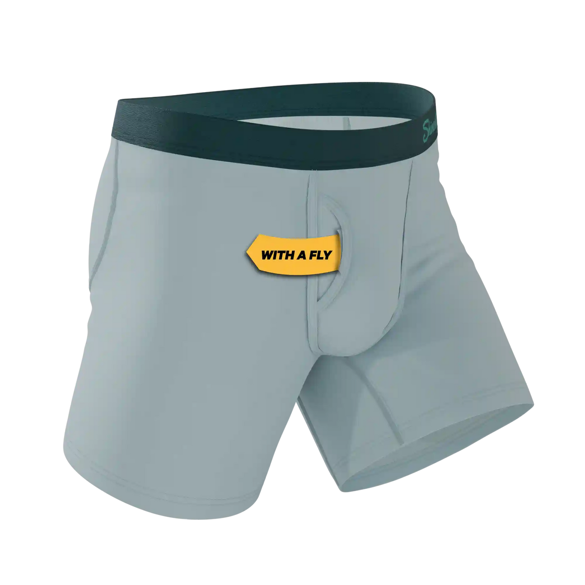 The Dry Ice | Muted Steel Blue Ball Hammock® Pouch Underwear With Fly