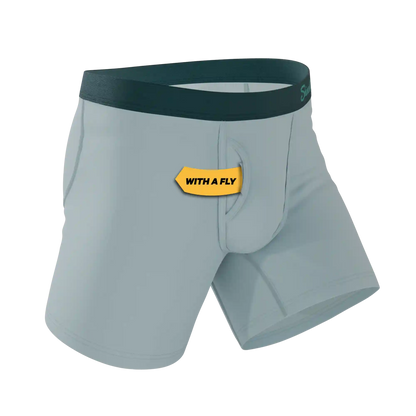 The Dry Ice | Muted Steel Blue Ball Hammock® Pouch Underwear With Fly