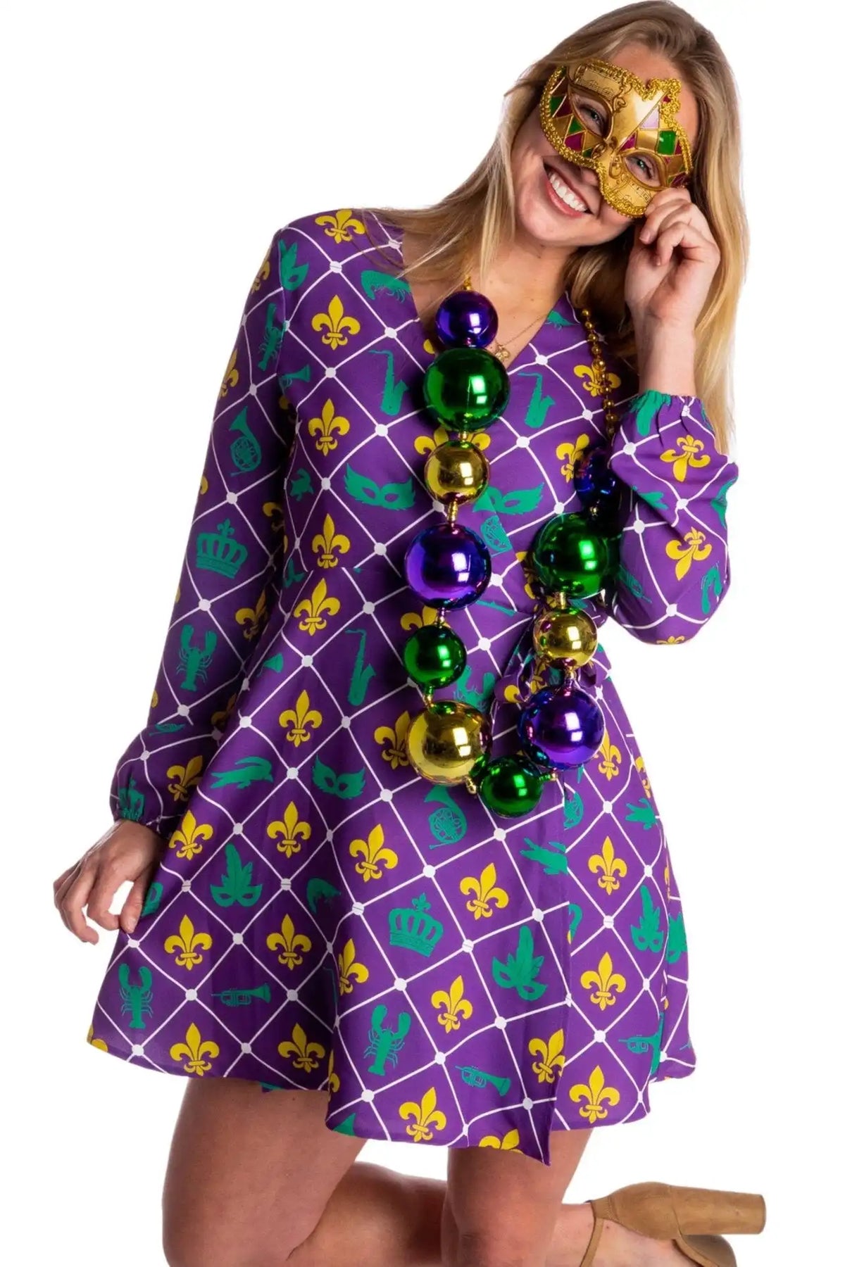The Bourbon St. Special | Women's Mardi Gras Wrap Dress