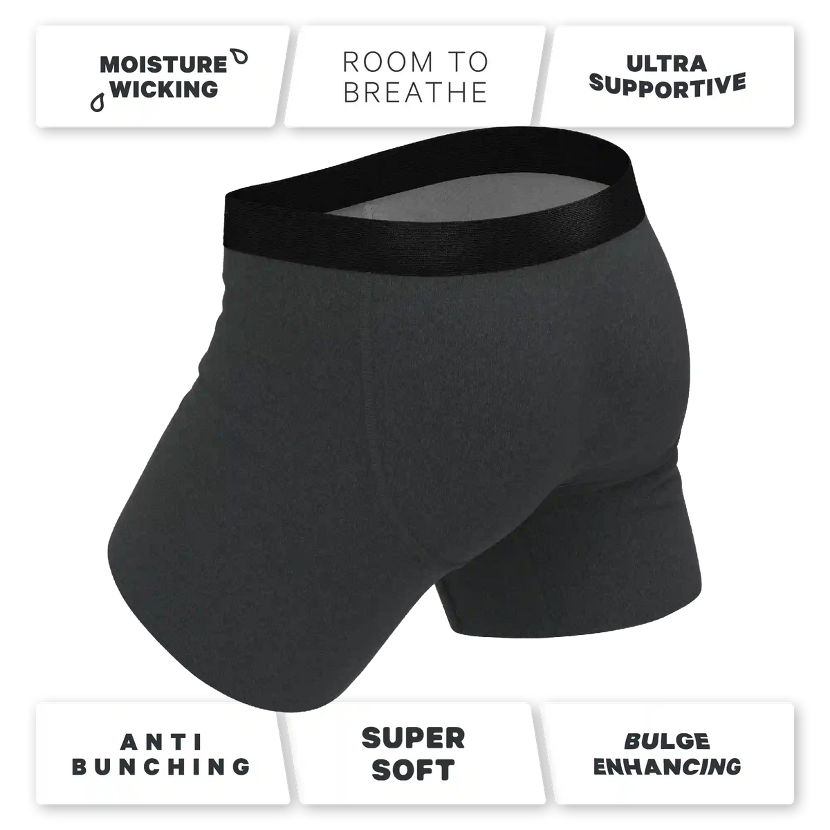 The Basalt | Heather Charcoal Ball Hammock® Pouch Underwear