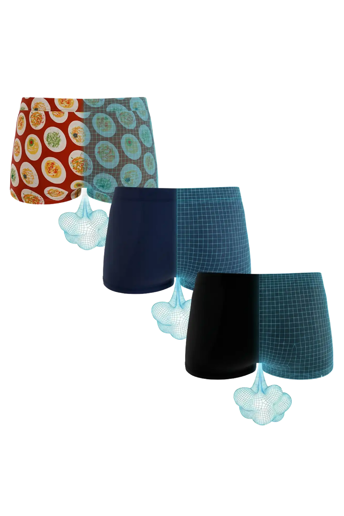The Incognito | Fart Proof Boyshort Underwear 3 Pack