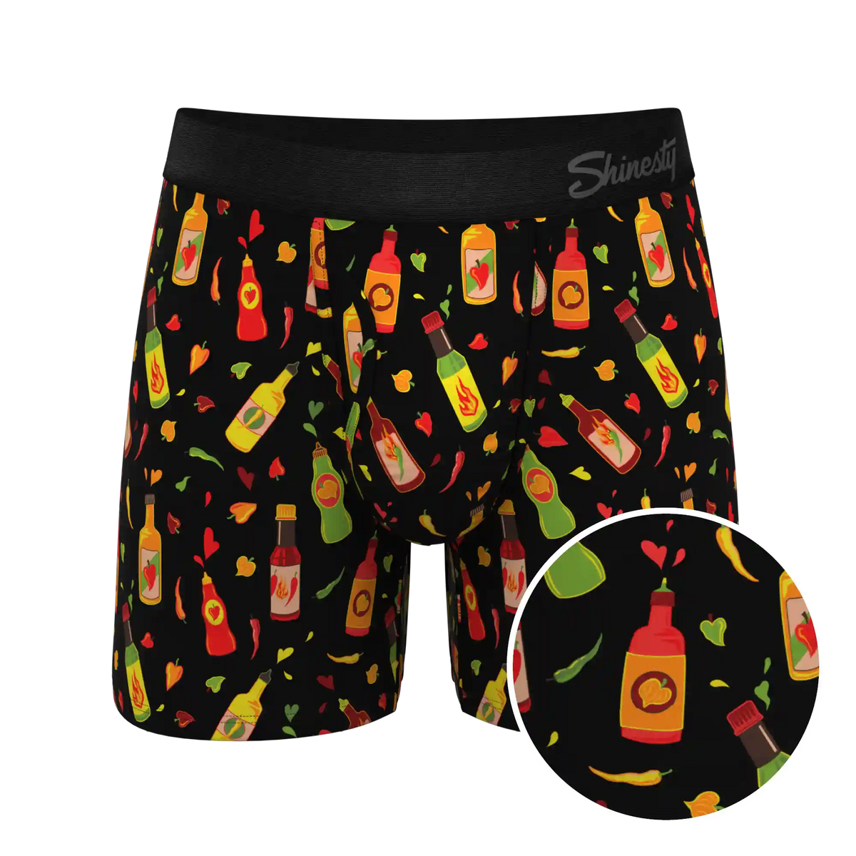 The Gotcha Sriracha | Hot Sauce Ball Hammock® Pouch Underwear With Fly