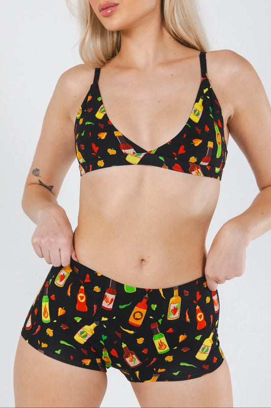 The Gotcha Sriracha | Hot Sauce Modal Boyshort Underwear