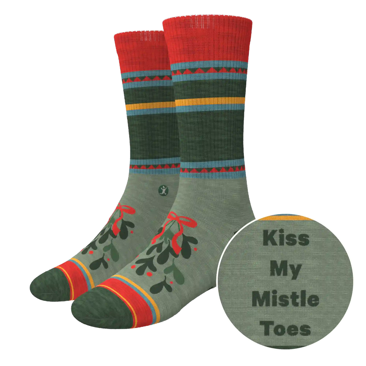 The Holiday Smooch | Western Holiday Heel Hammock™ Crew Socks