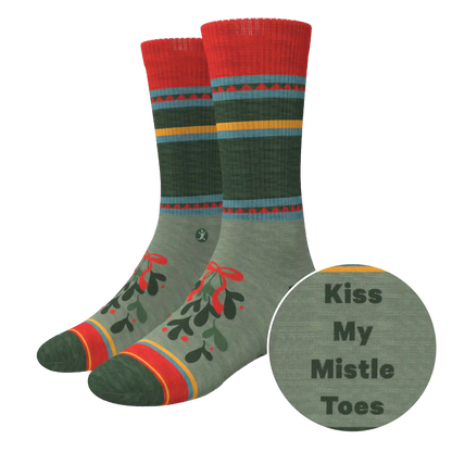 The Holiday Smooch | Western Holiday Heel Hammock™ Crew Socks