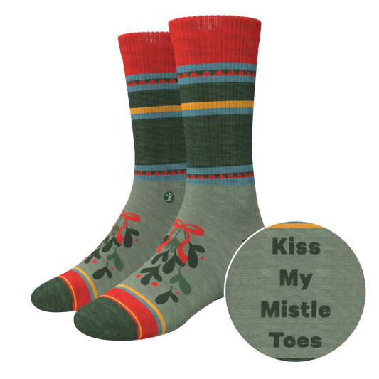 The Holiday Smooch | Western Holiday Heel Hammock™ Crew Socks