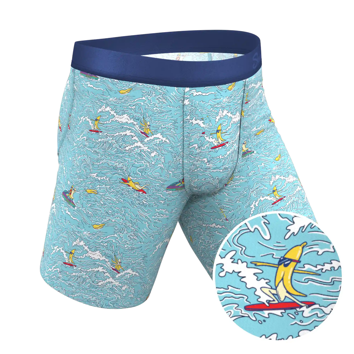 The Surfin' Turf | Shinesty Surfer Ball Hammock® Boxer - Long Leg