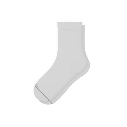 The Blizzard | Plain White Heel Hammock™ Quarter Crew Socks