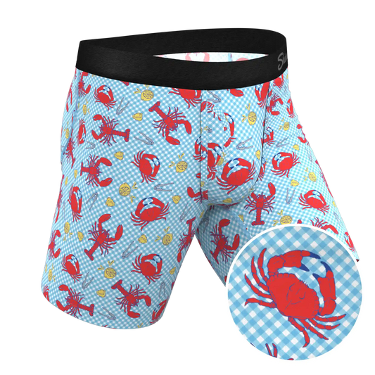 The Cajun Cookout | Summer Crabs Ball Hammock® Boxer - Long Leg