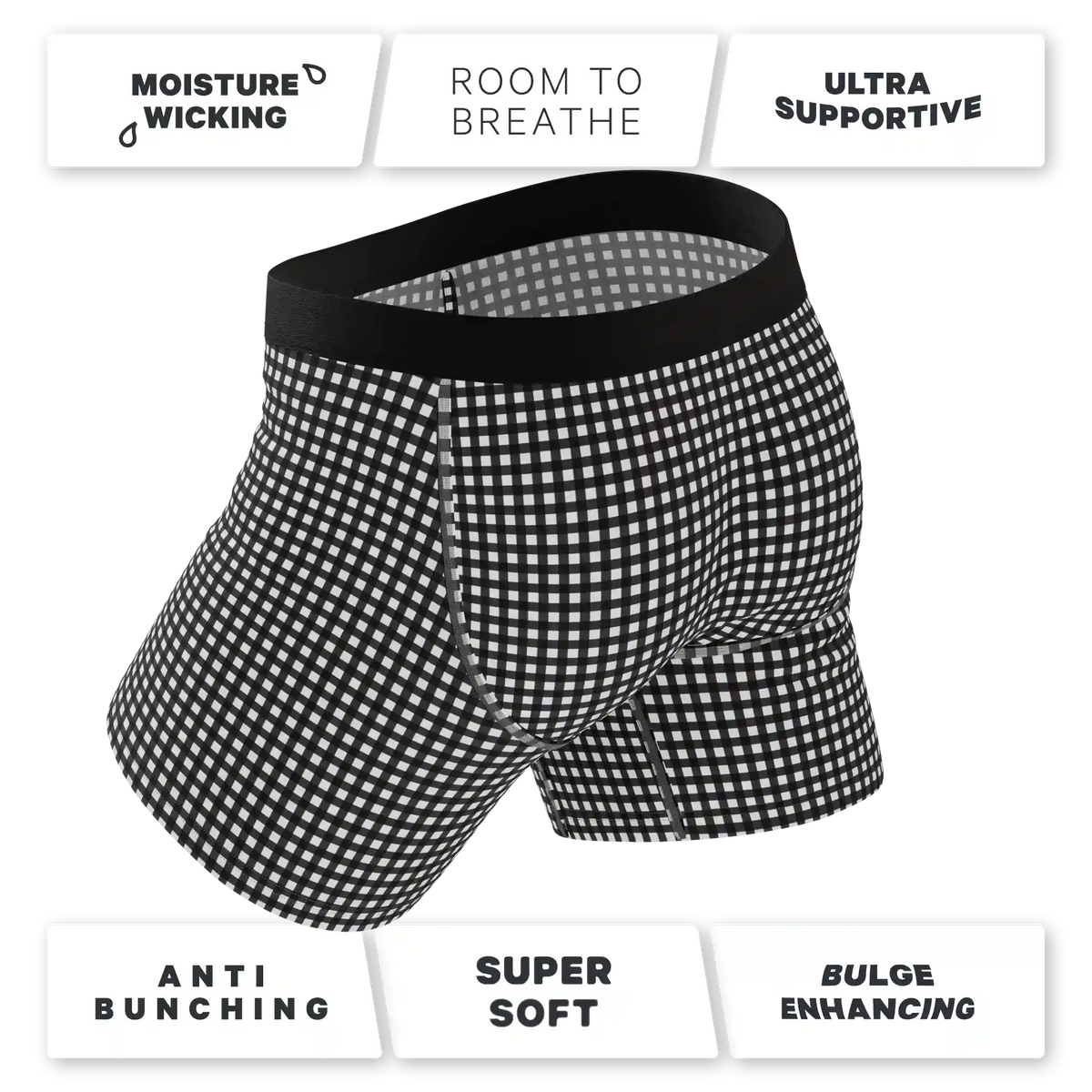 The Blackberry Bramble | Window Pane Ball Hammock® Pouch Underwear With Fly