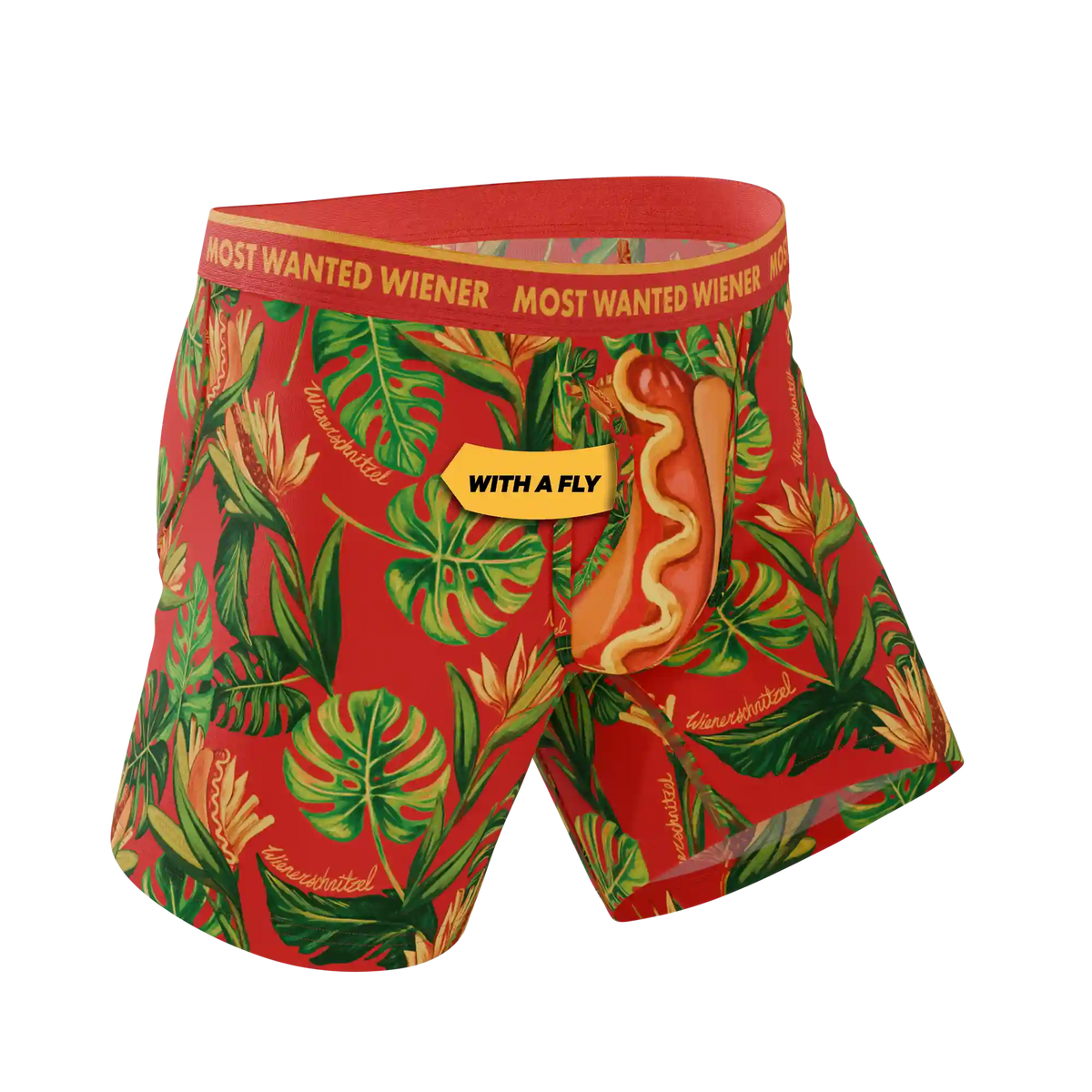 The Wiener In Paradise | Shinesty X Wienerschnitzel Tropical Ball Hammock® Pouch Underwear With Fly