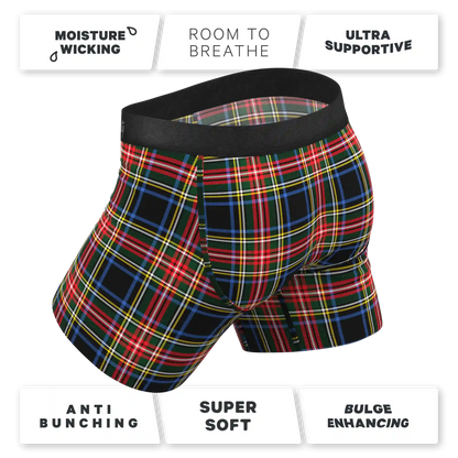 The Cappuccino | Holiday Tartan Plaid Ball Hammock® Pouch Underwear With Fly