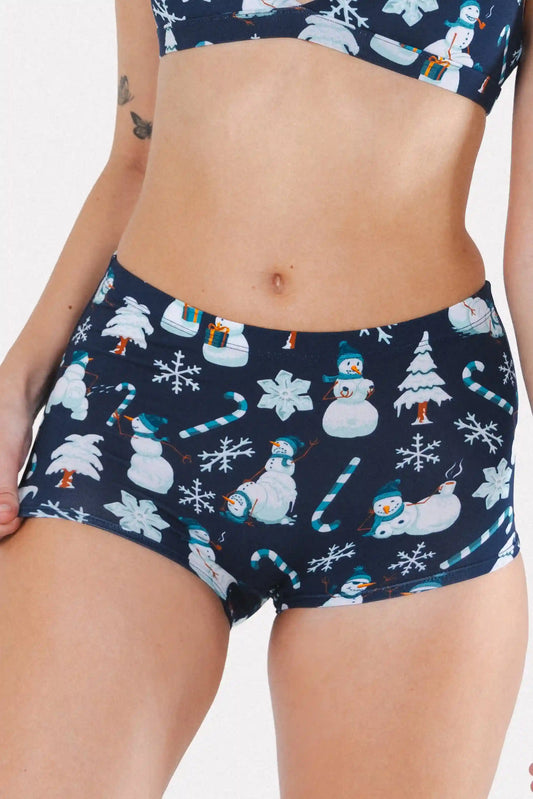 The Big Blizzard | Naughty Snowmen Modal Boyshort Underwear