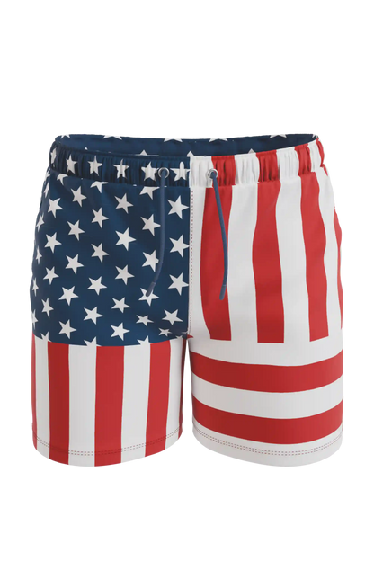 The Reagans | American Flag Patch Ball Hammock® Pouch 5" Swim Trunks