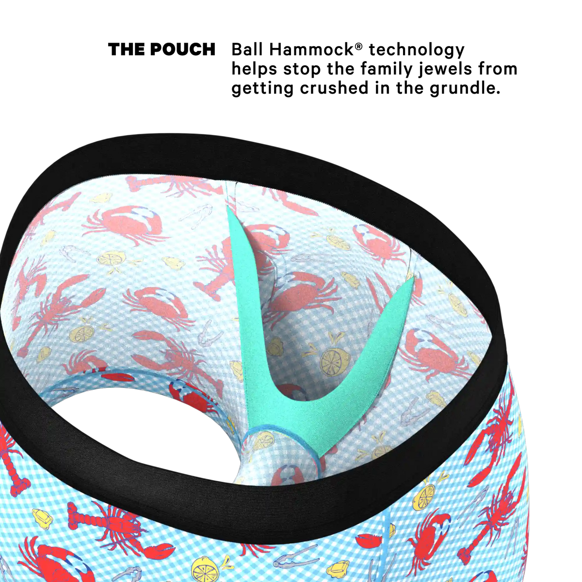 The Cajun Cookout | Summer Crabs Ball Hammock® Pouch Trunks Underwear