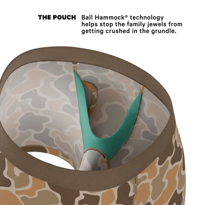The Out Of Sight | Light Duck Camo Ball Hammock® Pouch Underwear With Fly