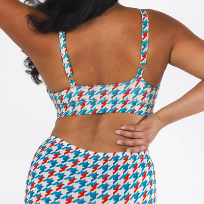 The Swanky | Retro Houndstooth Boob Hammock™ Plunge Bralette