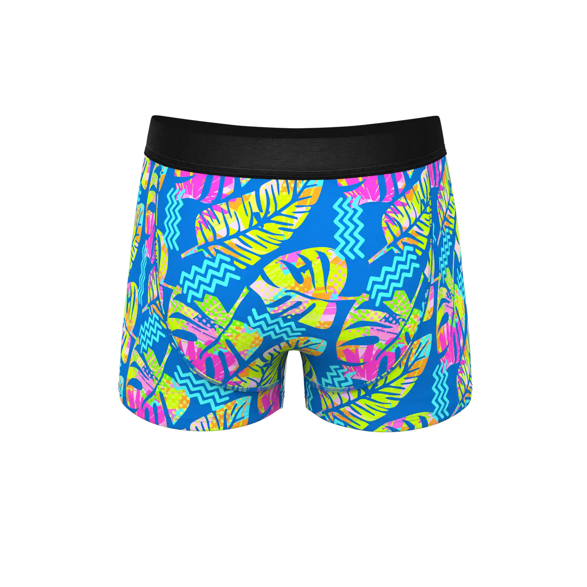 The Oahu Rendezvous | Tropical Leaves Ball Hammock® Pouch Trunks Underwear