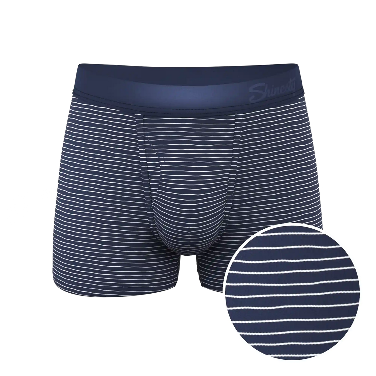 The Cheek Streak | White Stripe Ball Hammock® Pouch Trunks Underwear