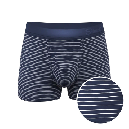 The Cheek Streak | White Stripe Ball Hammock® Pouch Trunks Underwear