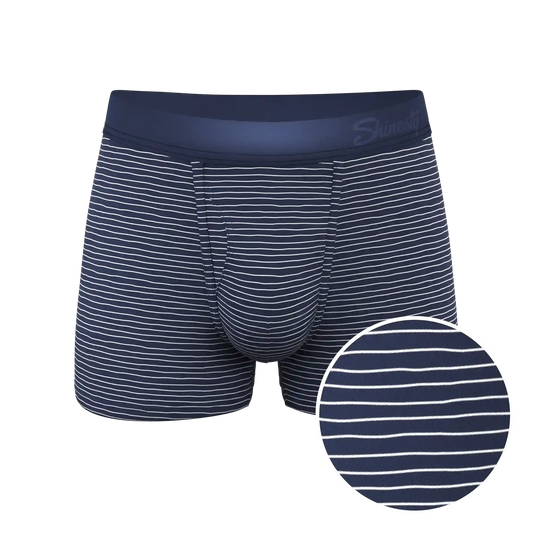 The Cheek Streak | White Stripe Ball Hammock® Pouch Trunks Underwear