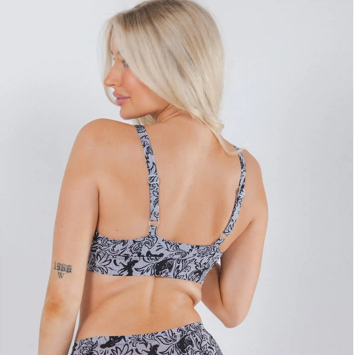 The Racy & Lacy | Provocative Lace Print Boob Hammock™ Plunge Bralette