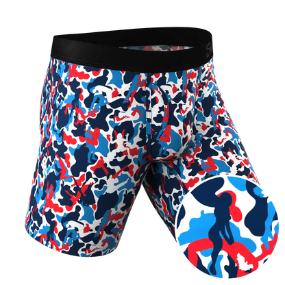 The Grand Finale | USA Camouflage Ball Hammock® Boxer - Long Leg